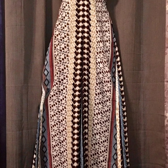 L’ATISTE by Amy Boho Wide Leg Tie Neck Jumpsuit - Picture 6 of 8